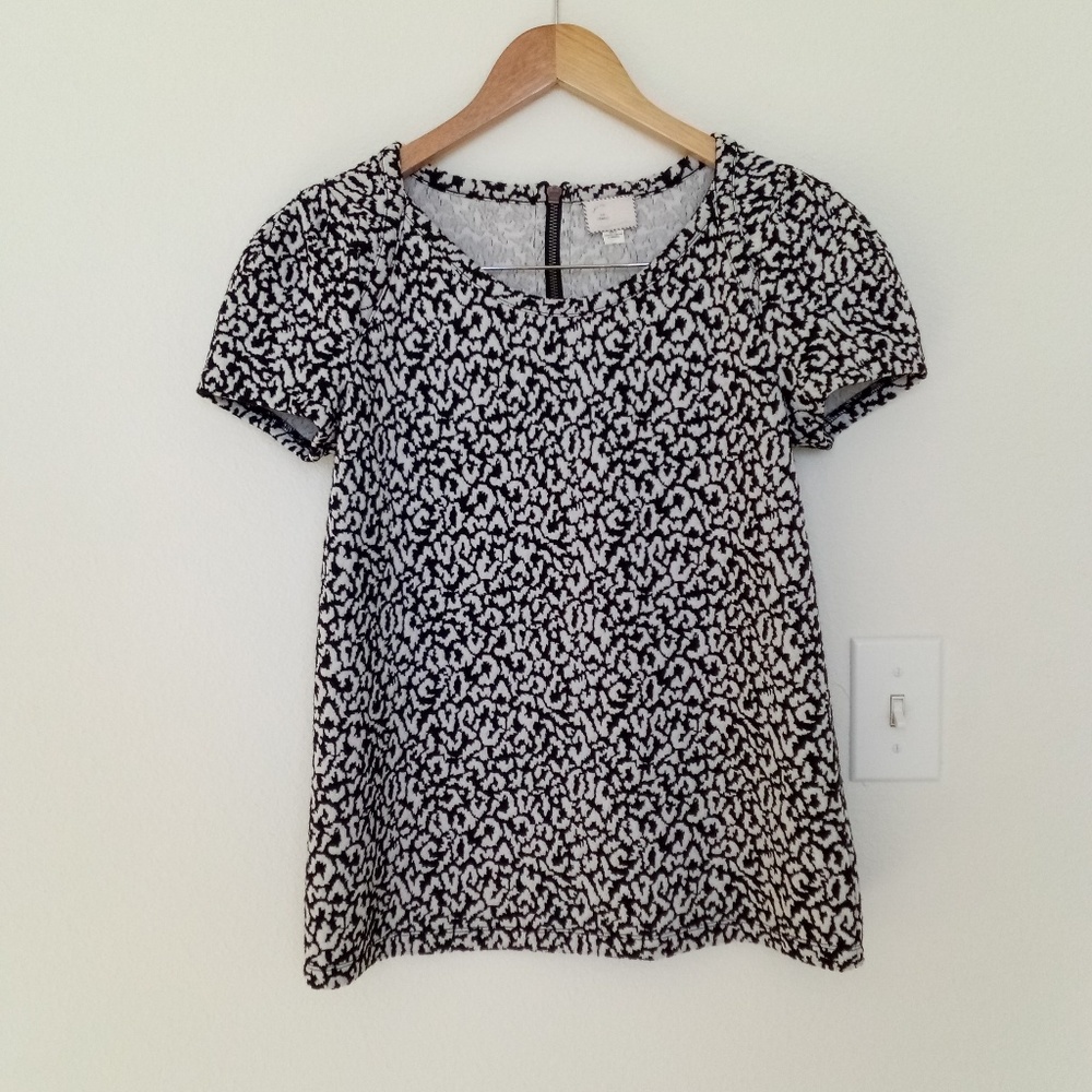 Anthropologie Postmark Black & White Top